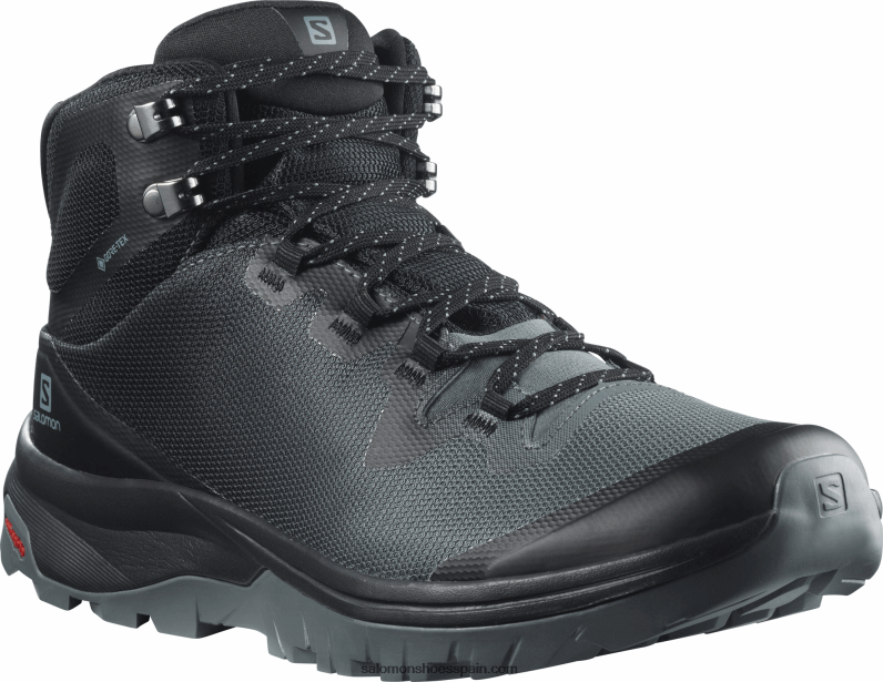 botas de montaña para mujer - vaya mid gore-tex Salomon 00B0PZ1283 tiempo tormentoso/negro/soldado