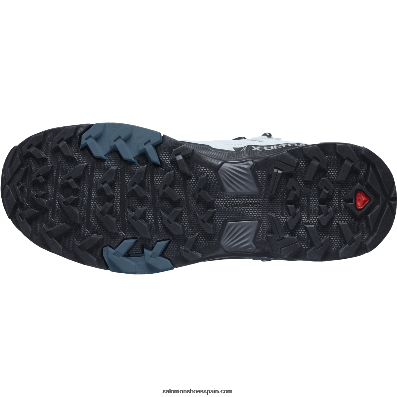 botas de montaña para mujer - x ultra 4 mid wide gore-tex Salomon 00B0PZ1141 cantera/negro/azul legión