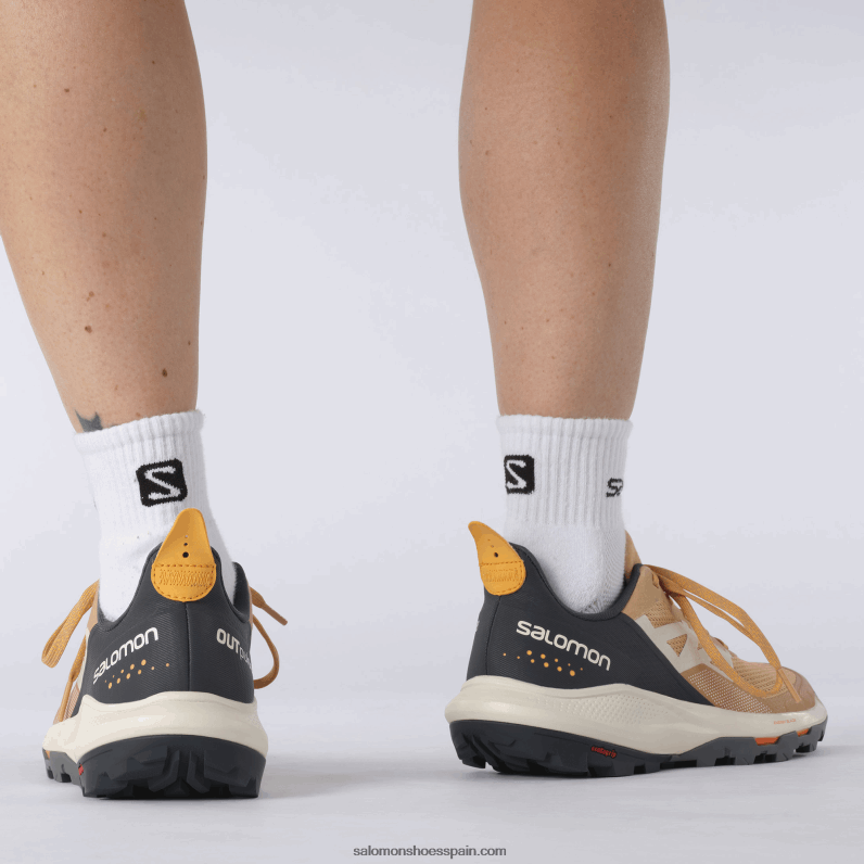 zapatos de senderismo para mujer - outpulse Salomon 00B0PZ1281 fenogreco/ébano/naranja ardiente