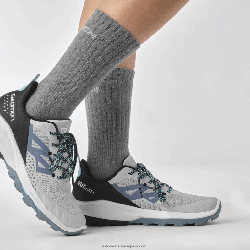 zapatos de senderismo para mujer - outpulse Salomon 00B0PZ1282 azul perla/azul china/azul resplandor