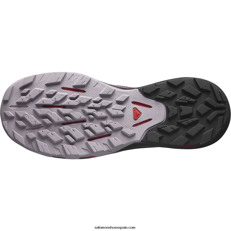 zapatos de senderismo para mujer - outpulse gore-tex Salomon 00B0PZ1122 tulipwood/negro/rojo amapola