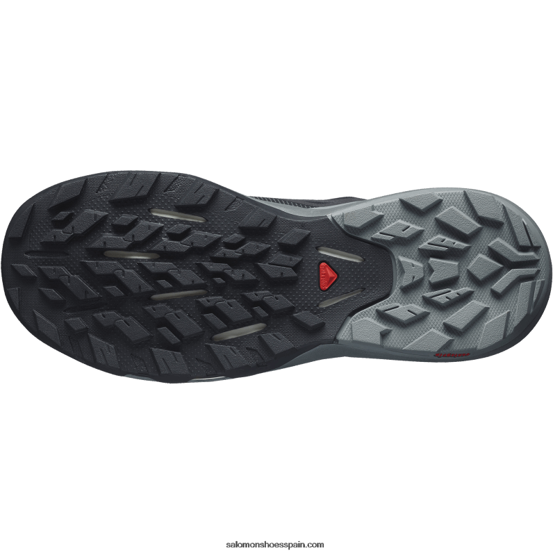 zapatos de senderismo para mujer - outpulse gore-tex Salomon 00B0PZ1123 negro/clima tormentoso/hielo vainilla