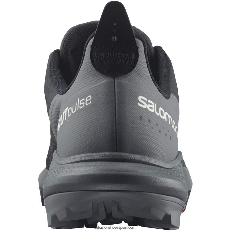 zapatos de senderismo para mujer - outpulse gore-tex Salomon 00B0PZ1123 negro/clima tormentoso/hielo vainilla