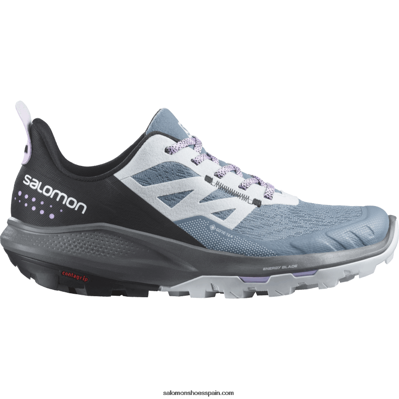 zapatos de senderismo para mujer - outpulse gore-tex Salomon 00B0PZ1124 azul china/hielo ártico/orquídea en flor