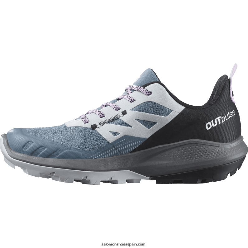 zapatos de senderismo para mujer - outpulse gore-tex Salomon 00B0PZ1124 azul china/hielo ártico/orquídea en flor