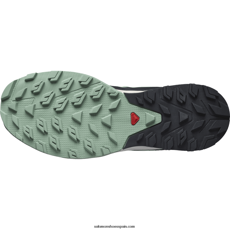 zapatos de senderismo para mujer - outrise Salomon 00B0PZ1279 verde granito/verde ceniza/melocotón tierno