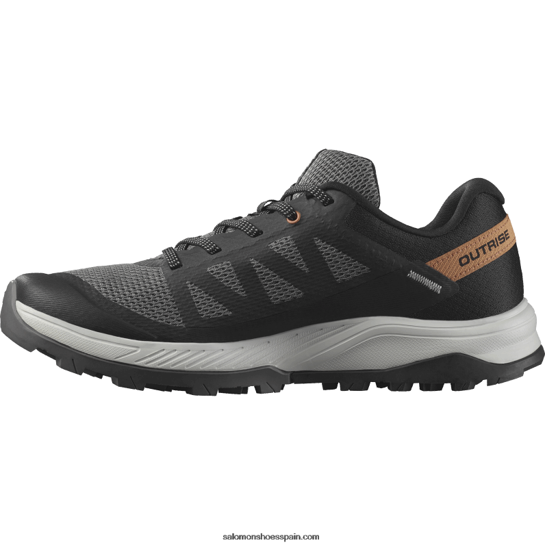 zapatos de senderismo para mujer - outrise Salomon 00B0PZ1280 ciruela gatito/negro/oro coral