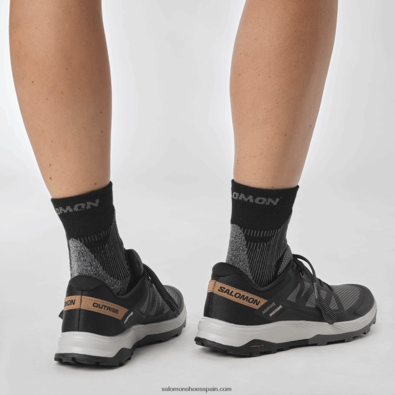 zapatos de senderismo para mujer - outrise Salomon 00B0PZ1280 ciruela gatito/negro/oro coral