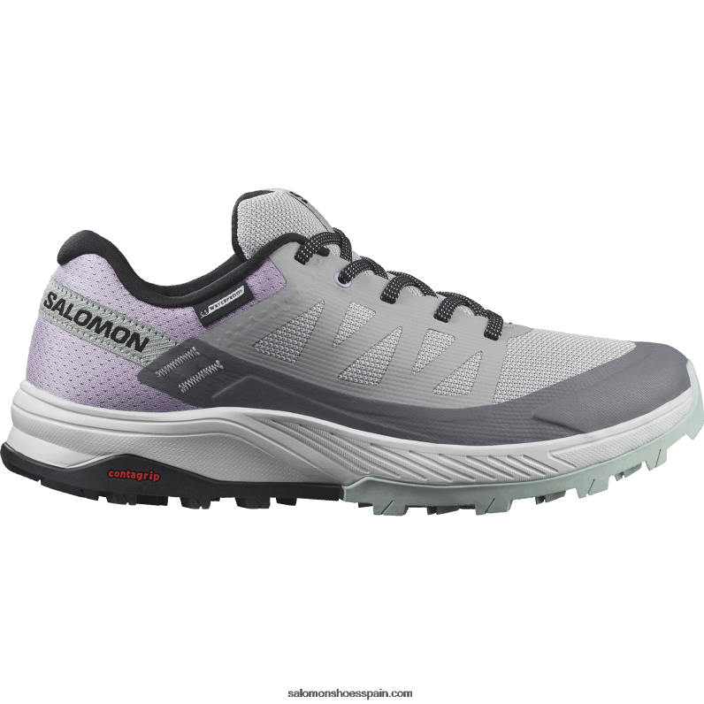 zapatos de senderismo para mujer - outrise clima impermeable Salomon 00B0PZ1145 cantera/flor de orquídea/yuca
