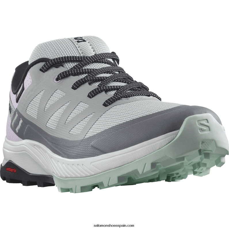 zapatos de senderismo para mujer - outrise clima impermeable Salomon 00B0PZ1145 cantera/flor de orquídea/yuca