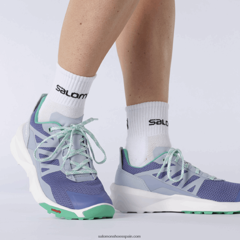 zapatos de senderismo para mujer - patrulla Salomon 00B0PZ1127 terciopelo mañana/azul zen/hoja de menta