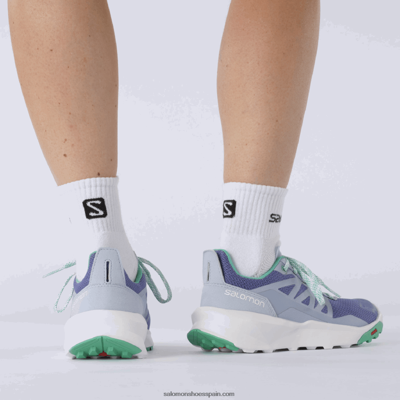 zapatos de senderismo para mujer - patrulla Salomon 00B0PZ1127 terciopelo mañana/azul zen/hoja de menta