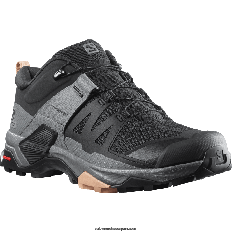 zapatos de senderismo para mujer - x ultra 4 Salomon 00B0PZ1119 negro/sombra tranquila/sirocco