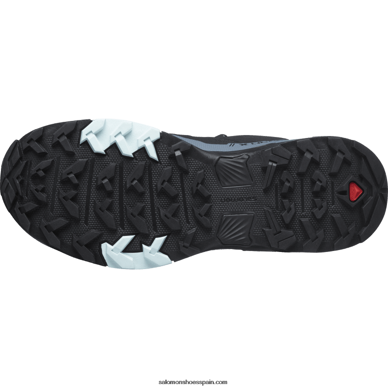 zapatos de senderismo para mujer - x ultra 4 gore-tex Salomon 00B0PZ1137 negro/clima tormentoso/azul ópalo
