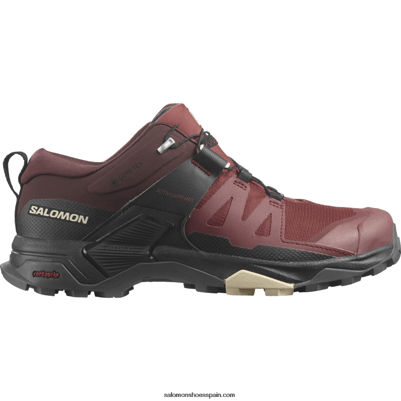zapatos de senderismo para mujer - x ultra 4 gore-tex Salomon 00B0PZ1140 marrón más oscuro/negro/arena blanqueada