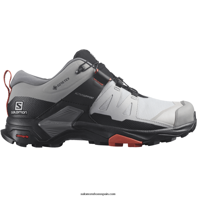 zapatos de senderismo para mujer - x ultra 4 wide gore-tex Salomon 00B0PZ739 aleación/sombra tranquila/siena tostada