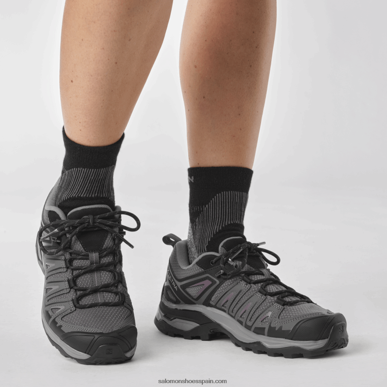 zapatos de senderismo para mujer - x ultra pioneer aero Salomon 00B0PZ1120 imán/negro/paisaje lunar