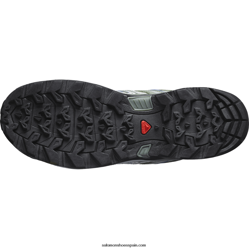 zapatos de senderismo para mujer - x ultra pioneer aero Salomon 00B0PZ1121 verde aceite/gris ricino/azul amparo