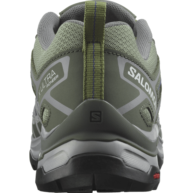zapatos de senderismo para mujer - x ultra pioneer aero Salomon 00B0PZ1121 verde aceite/gris ricino/azul amparo