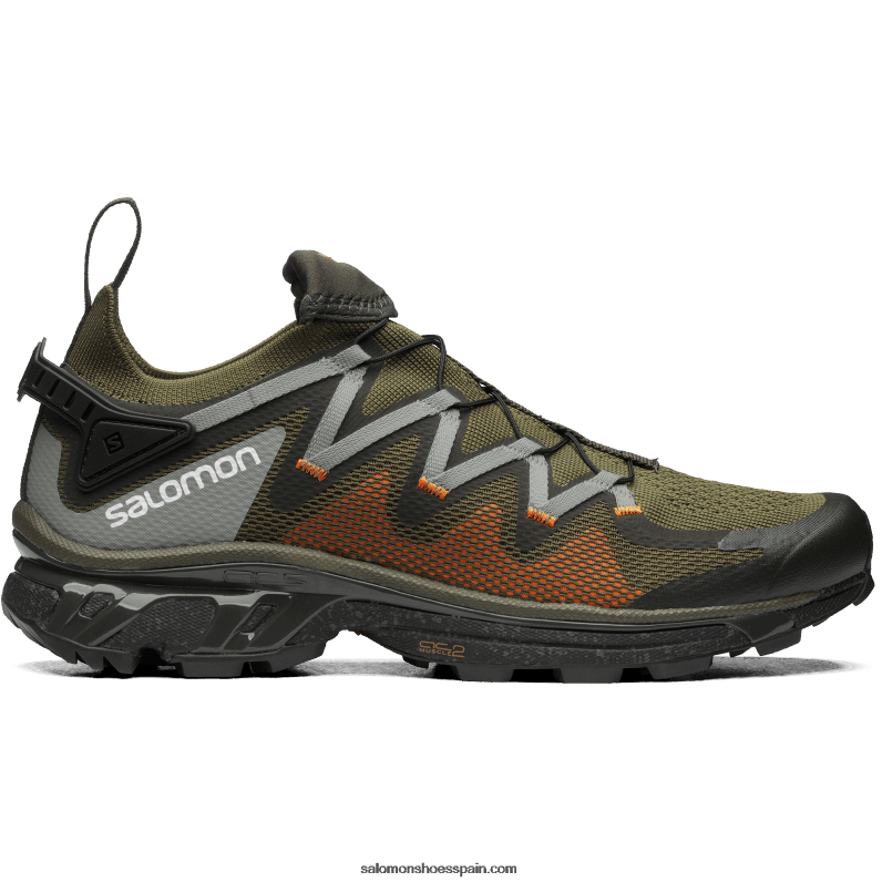 zapatos deportivos de mujer - xt-rush Salomon 00B0PZ776 oliva noche/turba/naranja vibrante