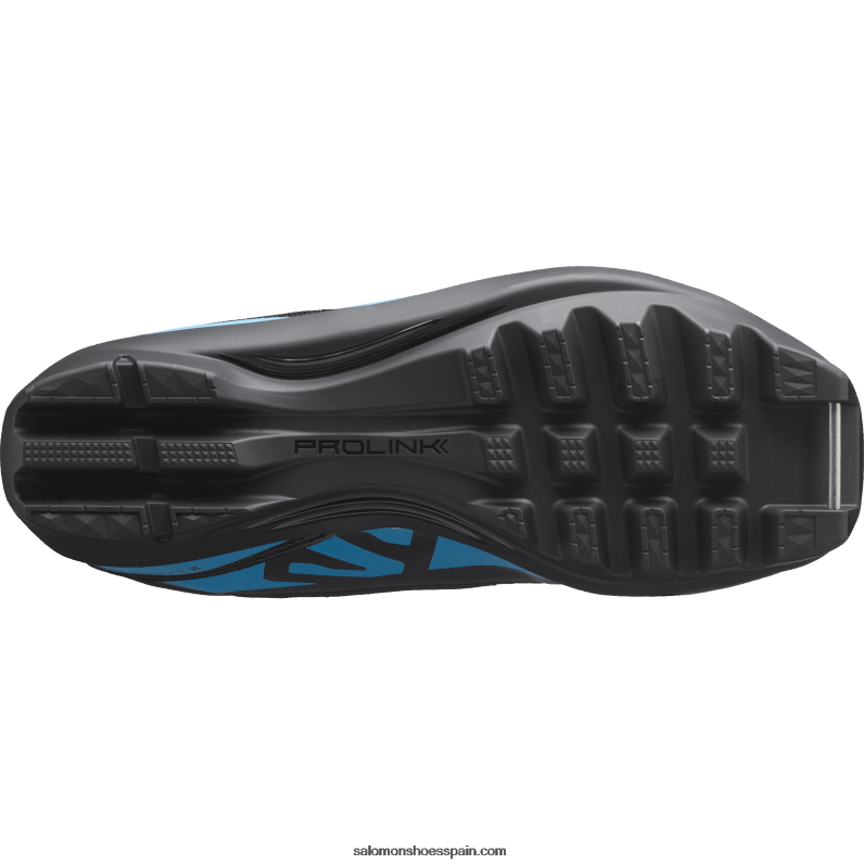 junior - botas nórdicas clásicas de patinaje para niños - r/combi Salomon 00B0PZ1410 negro/azul proceso