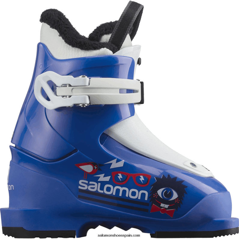 junior - botas all-mountain niño - t1 Salomon 00B0PZ1425 carrera azul/blanco