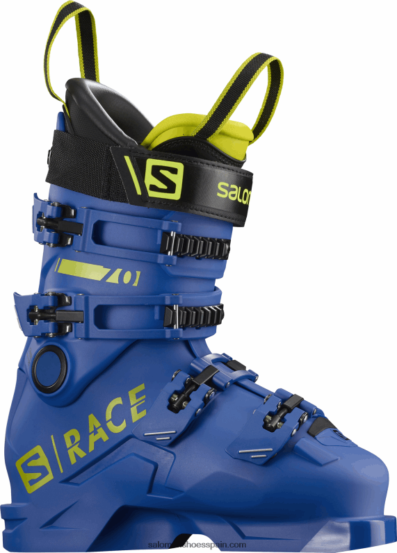 junior - botas de carreras para niños - s/race 70 Salomon 00B0PZ1374 carrera azul/verde ácido/negro