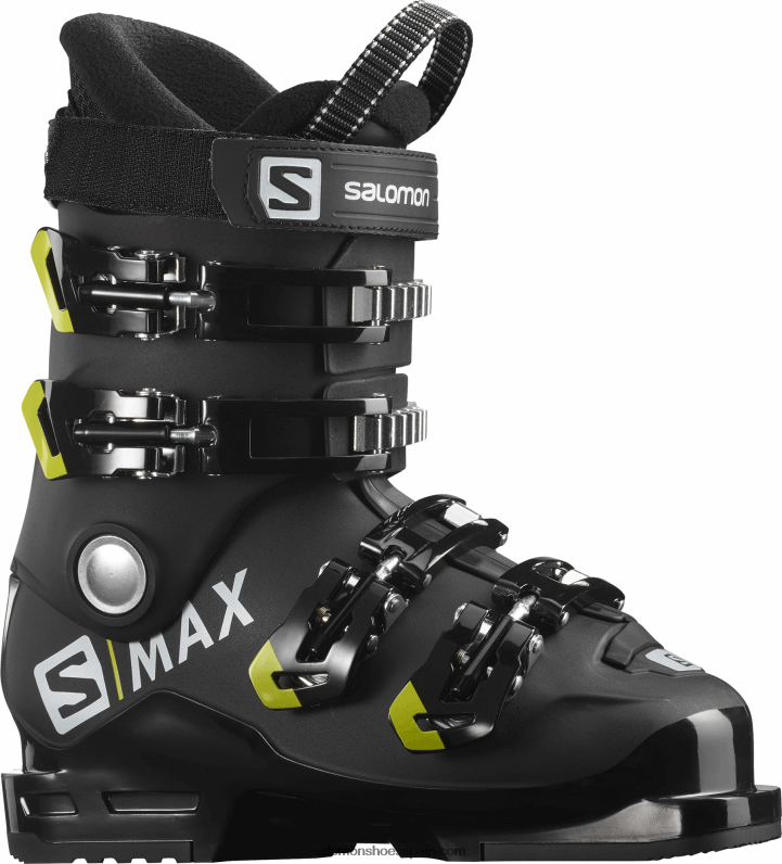 junior - botas de pista para niños - s/max 60 rt Salomon 00B0PZ1375 negro/verde ácido