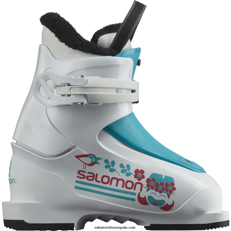 junior - botas de pista para niños - t1 girly Salomon 00B0PZ1426 blanco/azul marino