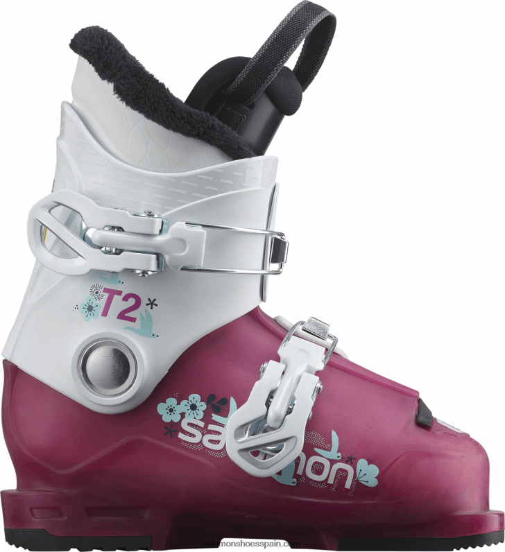 junior - botas de pista para niños - t2 rt girly Salomon 00B0PZ1380 rosa violeta translúcido/blanco