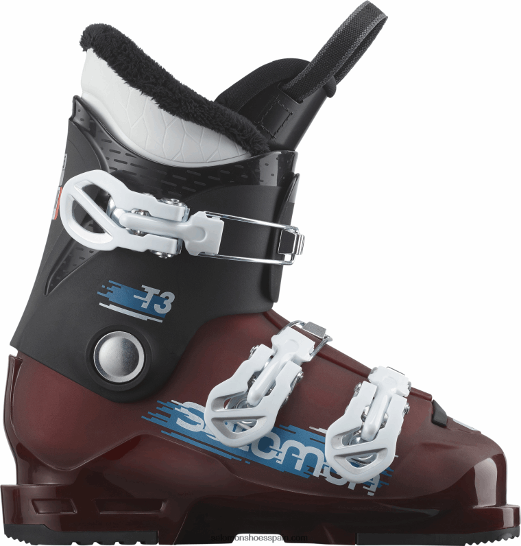junior - botas de pista para niños - t3 rt Salomon 00B0PZ1377 negro/rojo/blanco