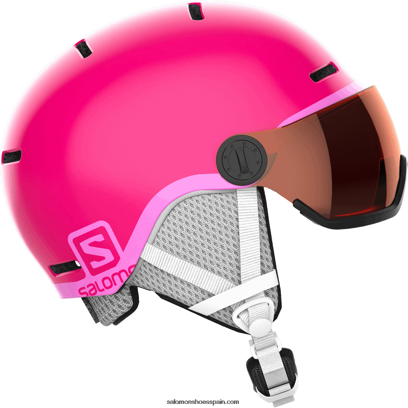 junior - casco para niños - visera grom Salomon 00B0PZ1389 brillante/rosa
