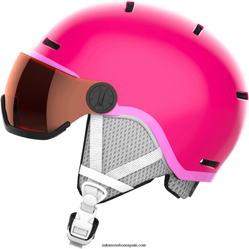 junior - casco para niños - visera grom Salomon 00B0PZ1389 brillante/rosa