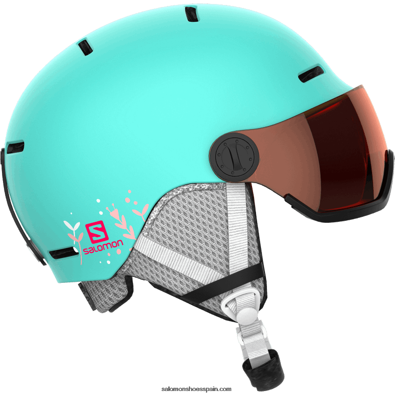 junior - casco para niños - visera grom Salomon 00B0PZ1390 aruba brillante