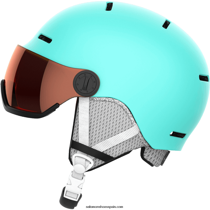 junior - casco para niños - visera grom Salomon 00B0PZ1390 aruba brillante