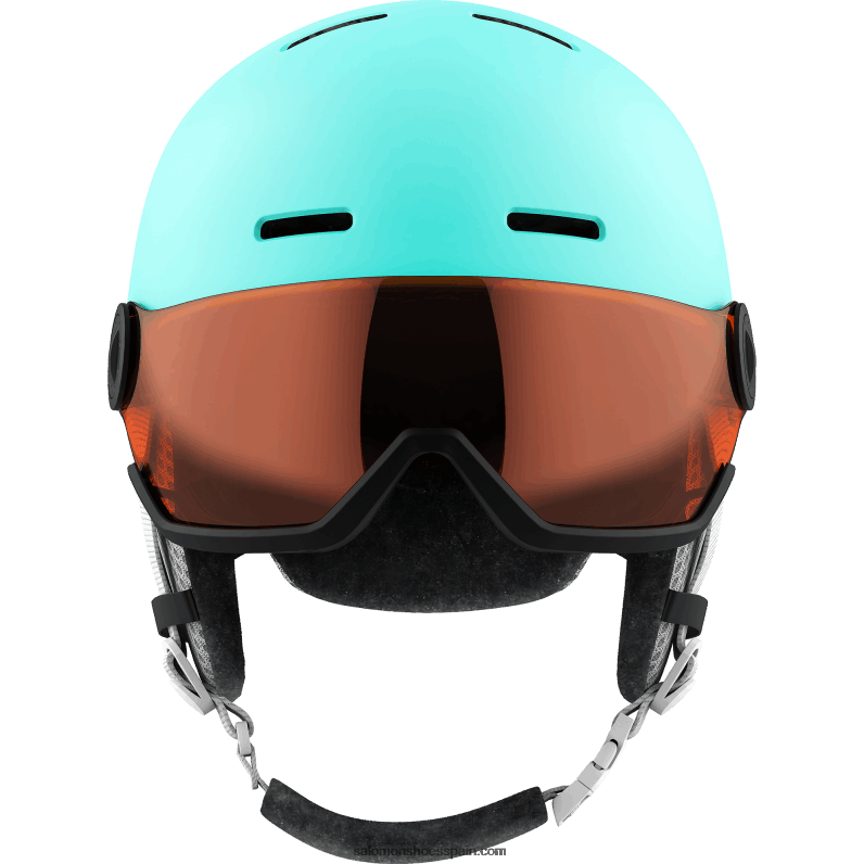 junior - casco para niños - visera grom Salomon 00B0PZ1390 aruba brillante