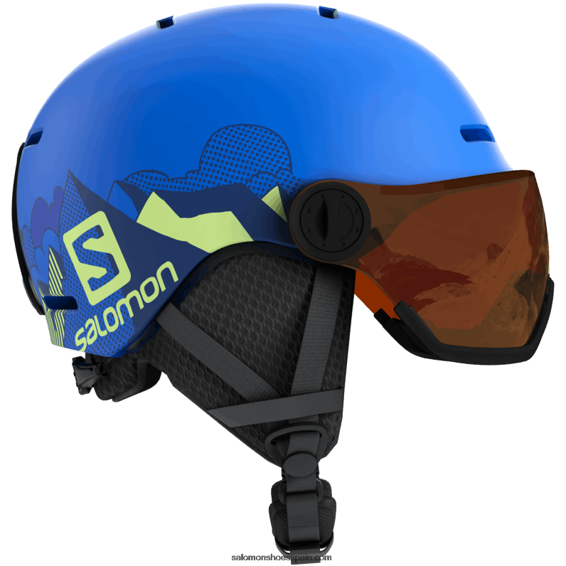 junior - casco para niños - visera grom Salomon 00B0PZ1391 estera azul pop