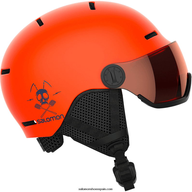 junior - casco para niños - visera grom Salomon 00B0PZ1392 fuego