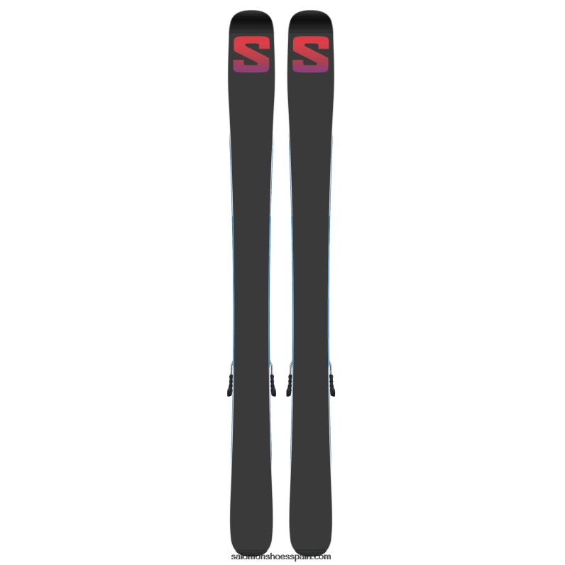 junior - paquete de esquí freeride para niños - qst blank team (y l6) Salomon 00B0PZ1367 ilusión azul/rojo/proceso azul