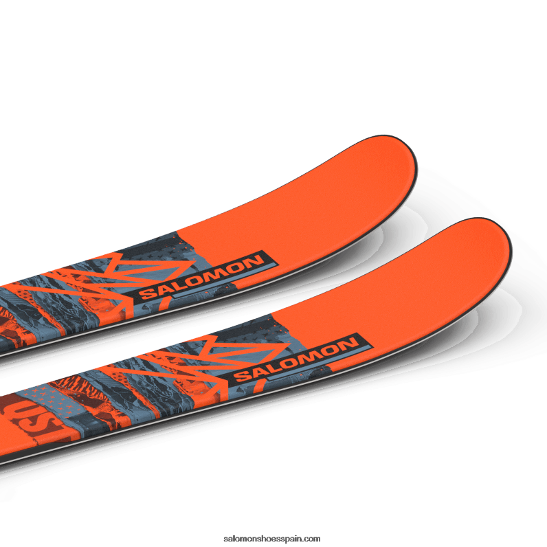 junior - paquete de esquí freestyle para niños - qst spark m (y l6) Salomon 00B0PZ1365 llama/azul cobre/negro