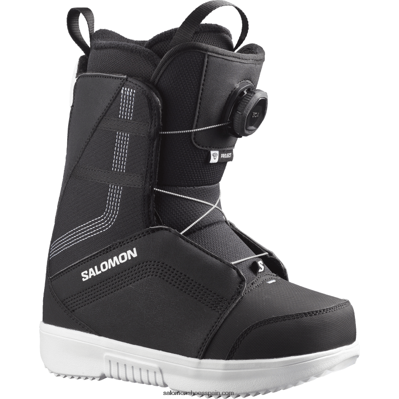 junior - botas de snowboard para niños - project boa Salomon 00B0PZ1404 blanco negro