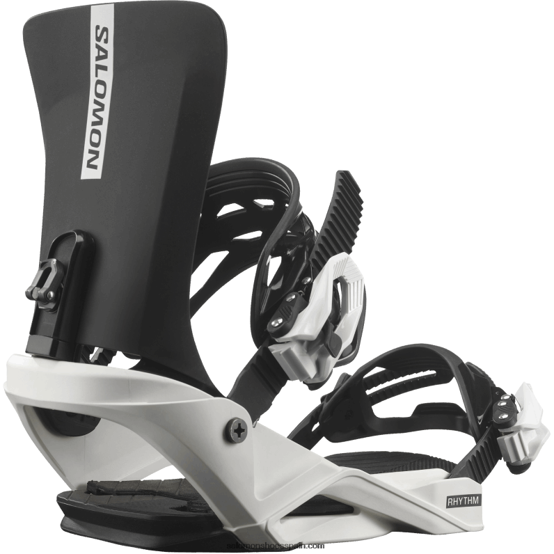 junior - fijaciones de snowboard para niños - Rhythm Salomon 00B0PZ1405 blanco negro