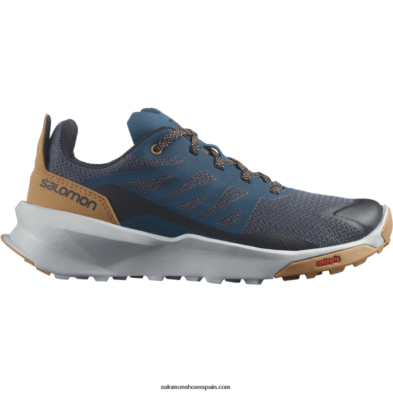 junior - zapatos para niños - patrulla Salomon 00B0PZ1347 imán/azul perla/marrón tabaco