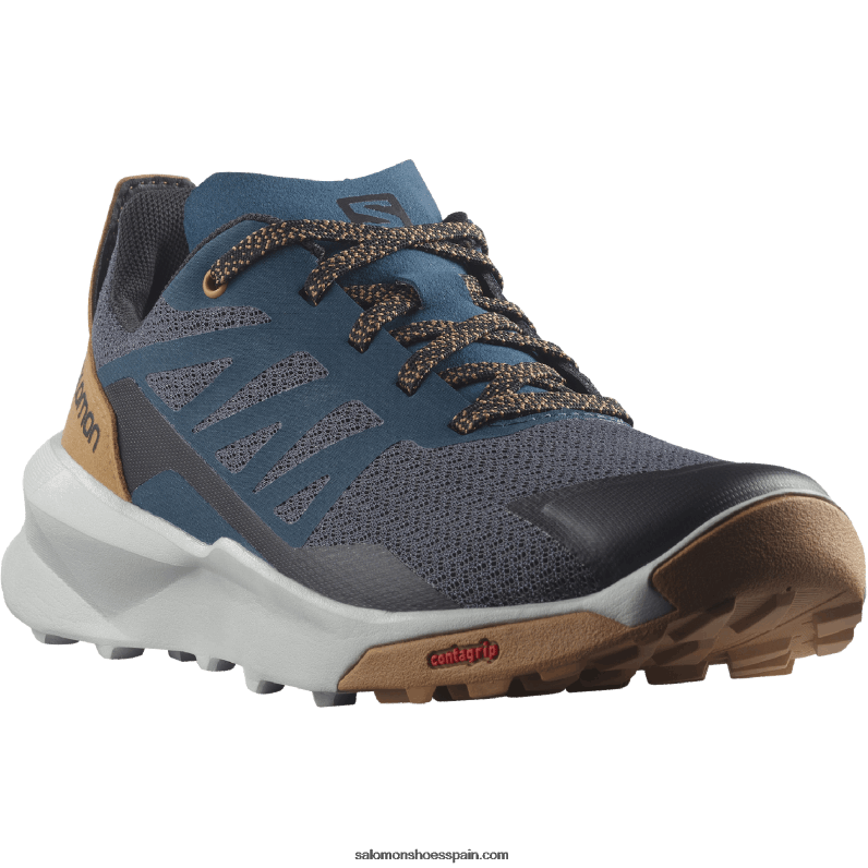 junior - zapatos para niños - patrulla Salomon 00B0PZ1347 imán/azul perla/marrón tabaco