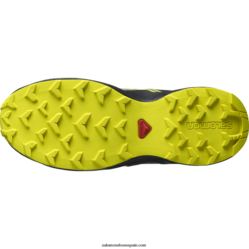 junior - zapatos para niños - speedcross Salomon 00B0PZ1351 negro/prímula