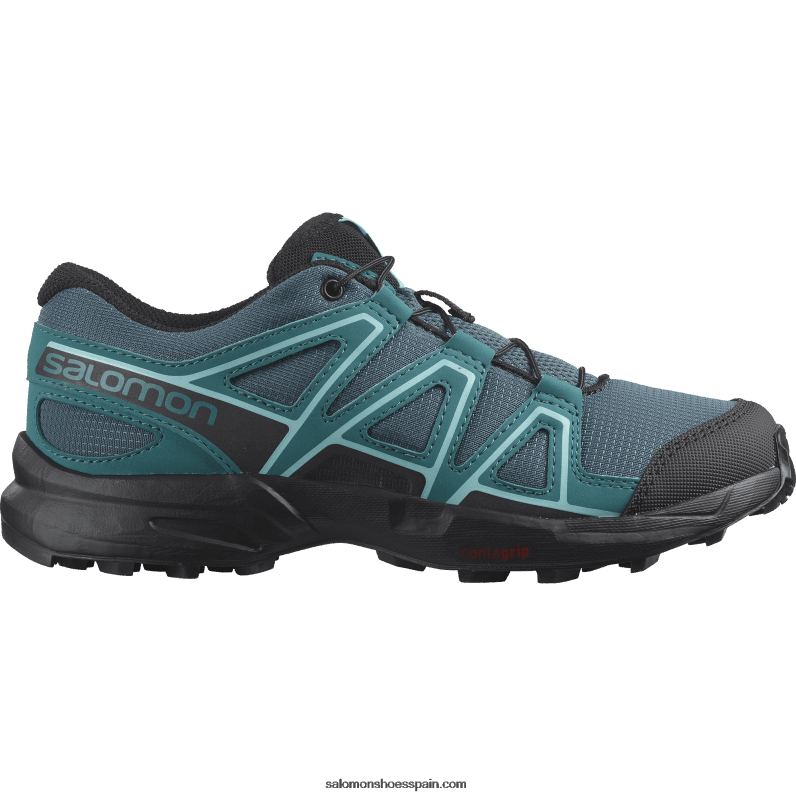 junior - zapatos para niños - speedcross Salomon 00B0PZ1354 stargazer/negro/azul puerto