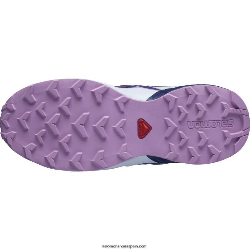 junior - zapatos para niños - speedcross Salomon 00B0PZ1355 ciruela caspia/atardecer azul/orquídea