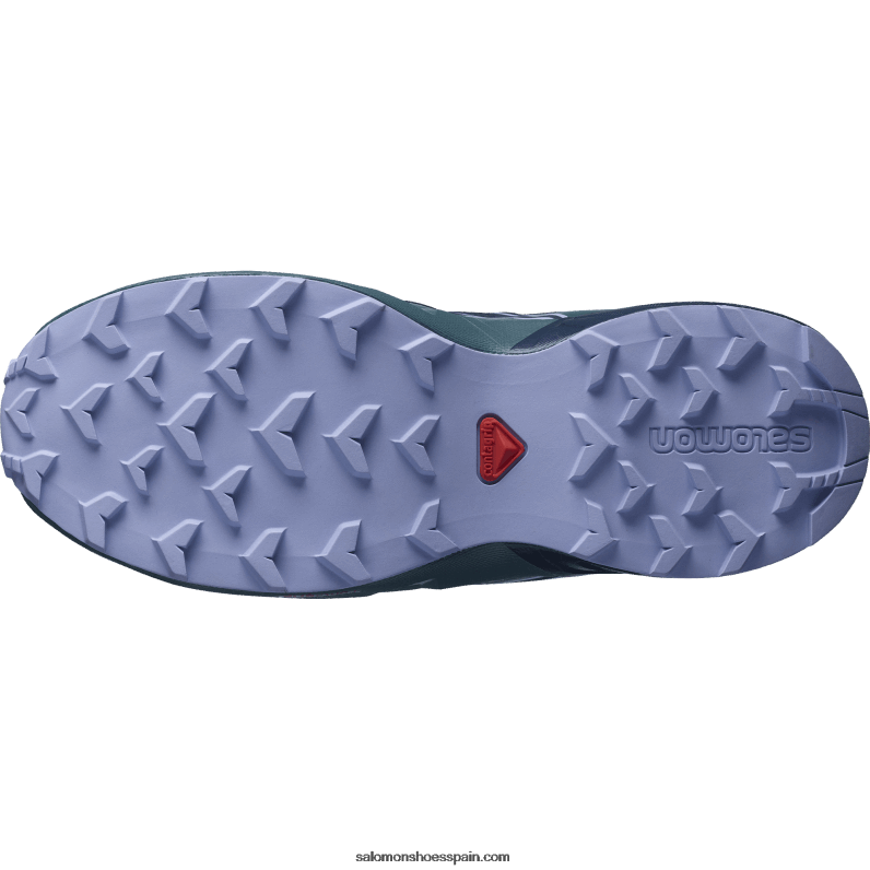 junior - zapatos para niños - speedcross clima impermeable Salomon 00B0PZ1345 uva/azul pato real/lavanda