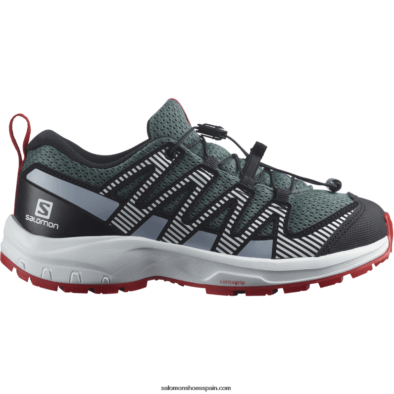 junior - zapatos para niños - xa pro v8 Salomon 00B0PZ1357 clima tormentoso/azul zen/bayas de goji