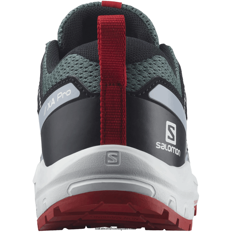 junior - zapatos para niños - xa pro v8 Salomon 00B0PZ1357 clima tormentoso/azul zen/bayas de goji
